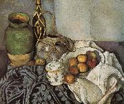 bottle of still life of fruit, Paul Cezanne